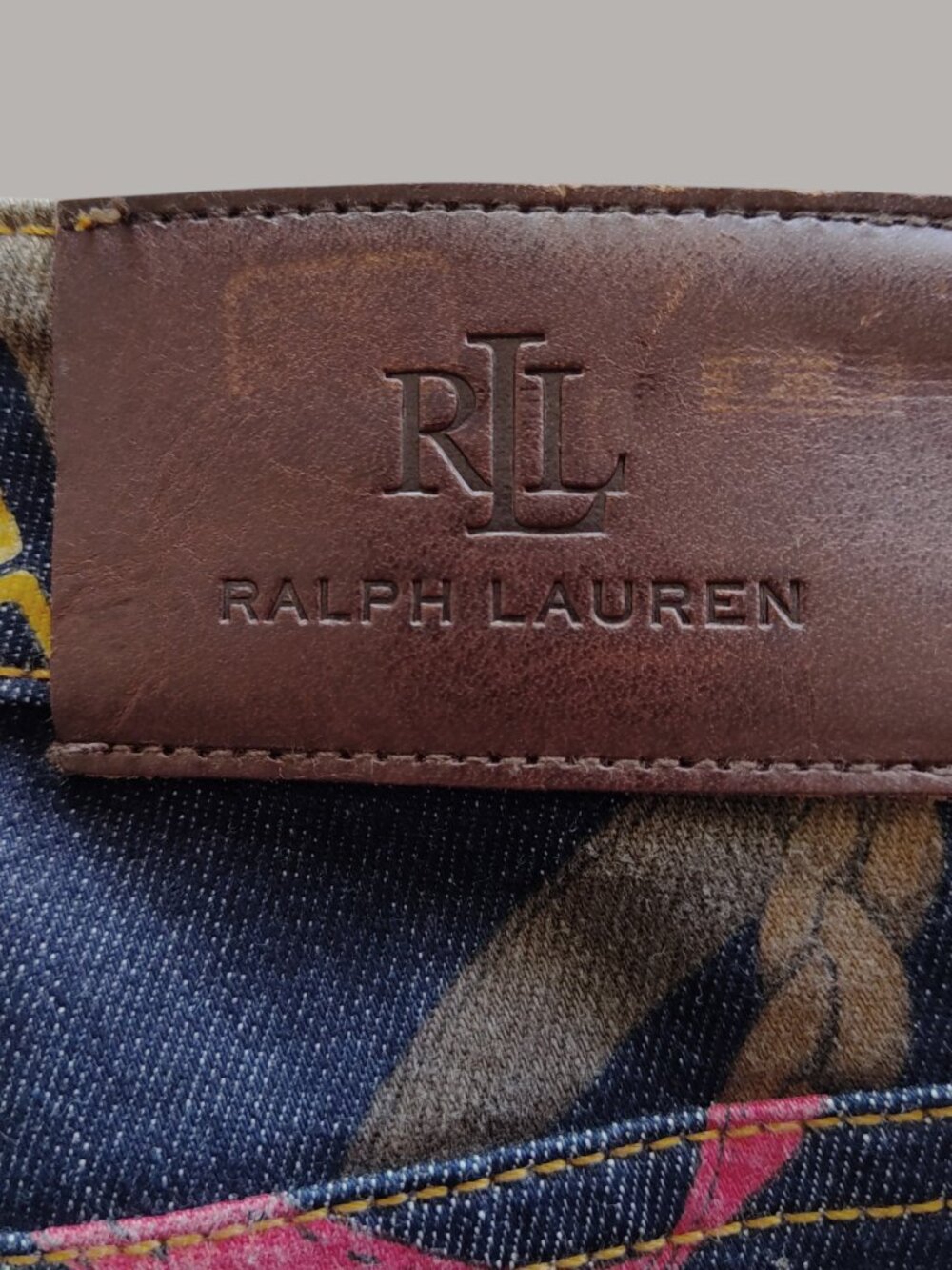 Lauren Ralph Lauren Equestrian High Rise Dark Denim Jeans Bridle Bit Chain Sz 8 - Picture 16 of 16